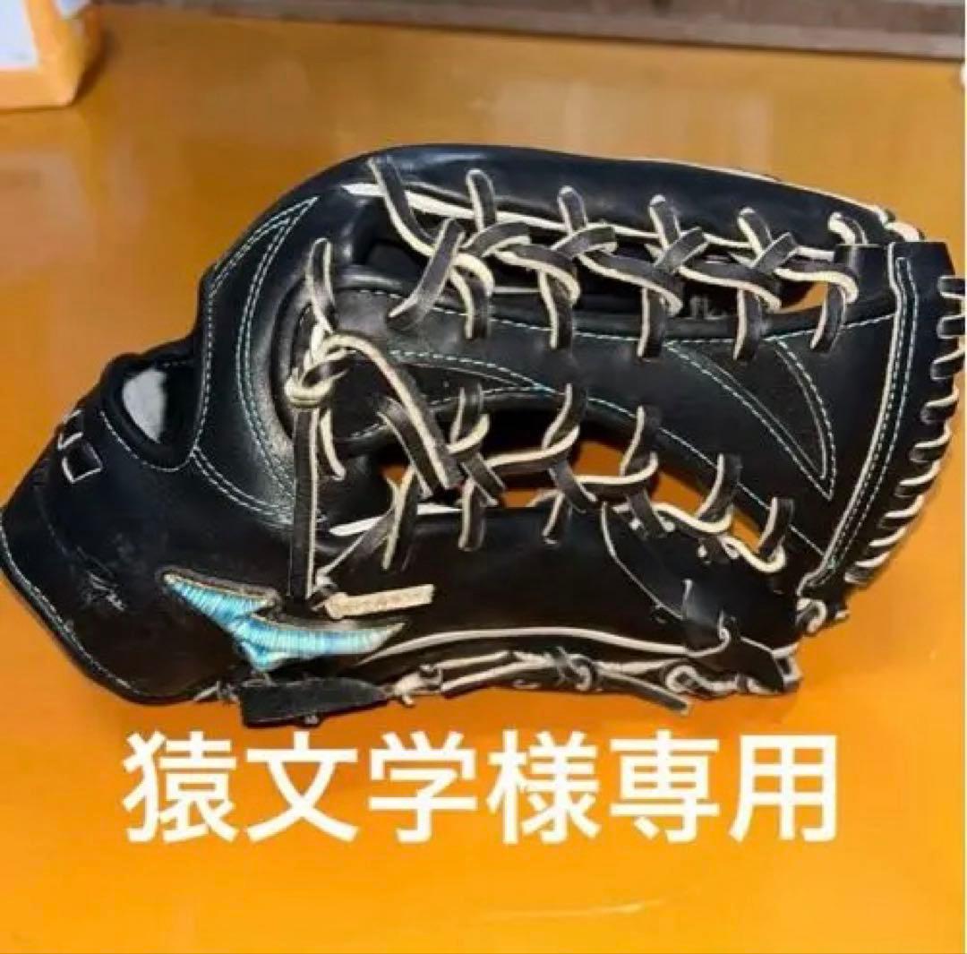 猿文学 黒 レザー グローブ