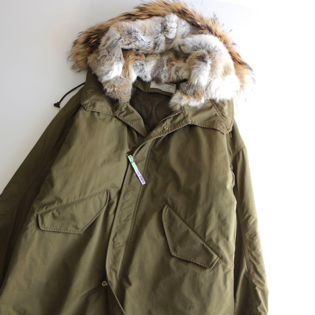 ドゥーズィエムクラス M65モッズコート ロング ファー ライナー付き カーキ
