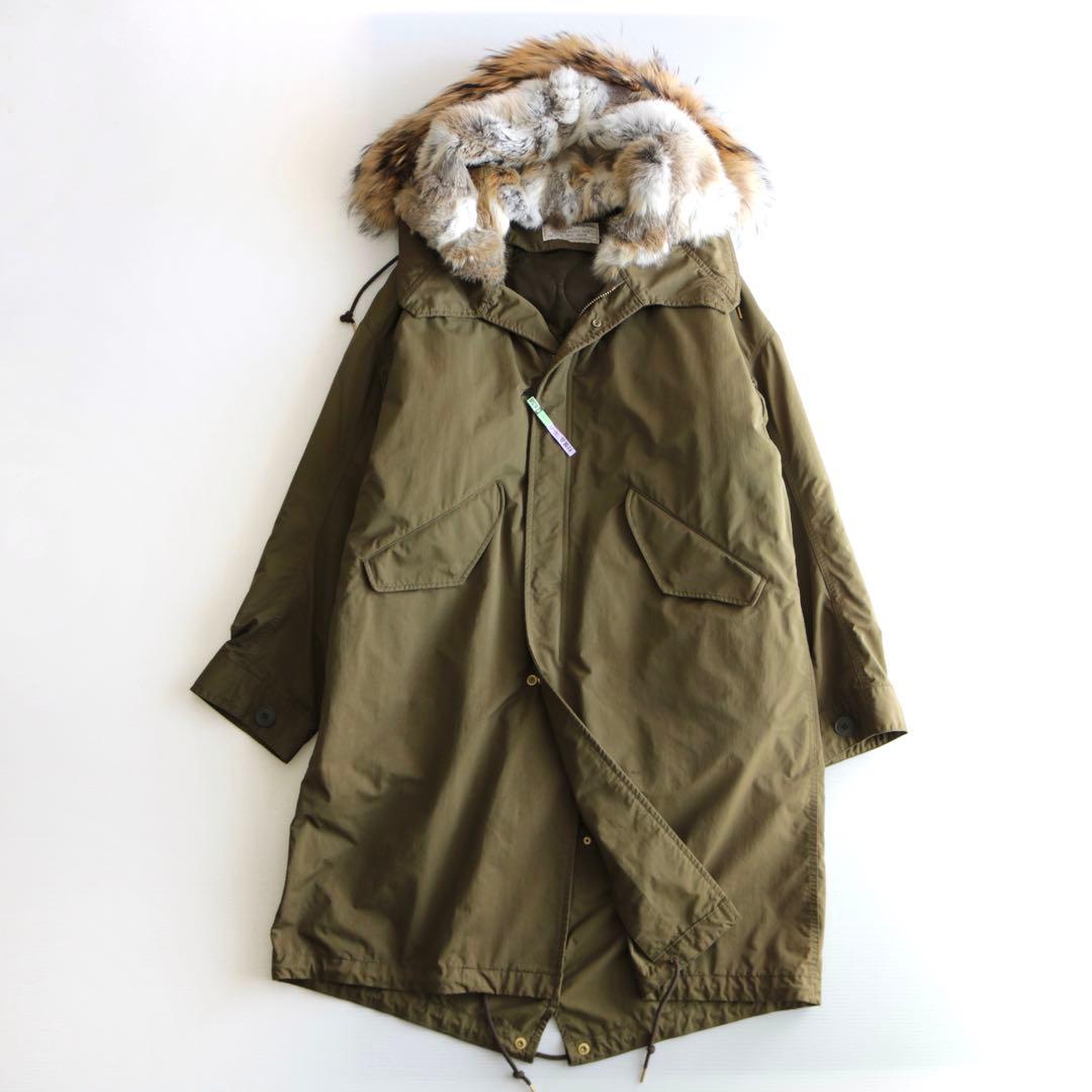 ドゥーズィエムクラス M65モッズコート ロング ファー ライナー付き カーキ
