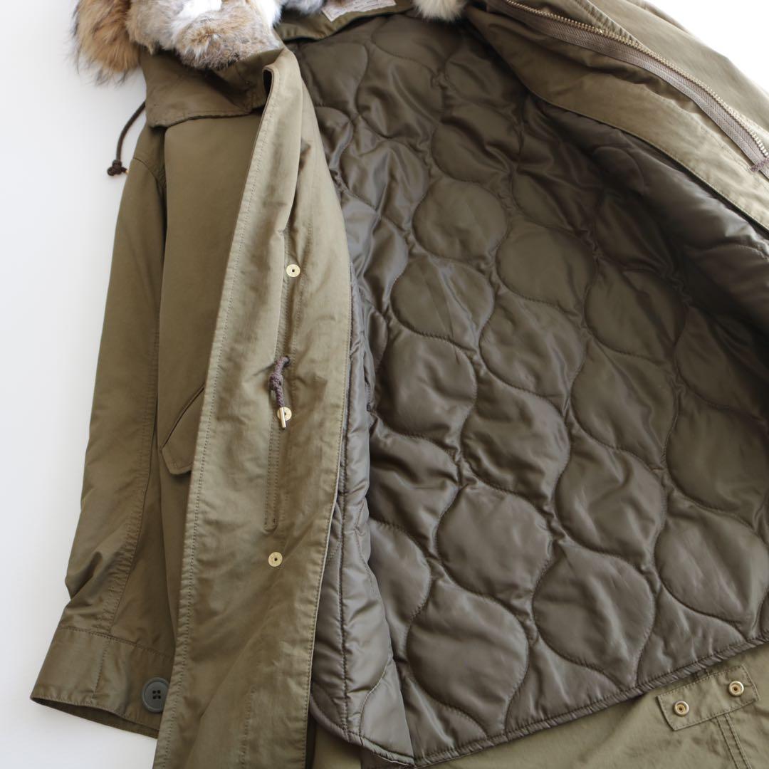 ドゥーズィエムクラス M65モッズコート ロング ファー ライナー付き カーキ