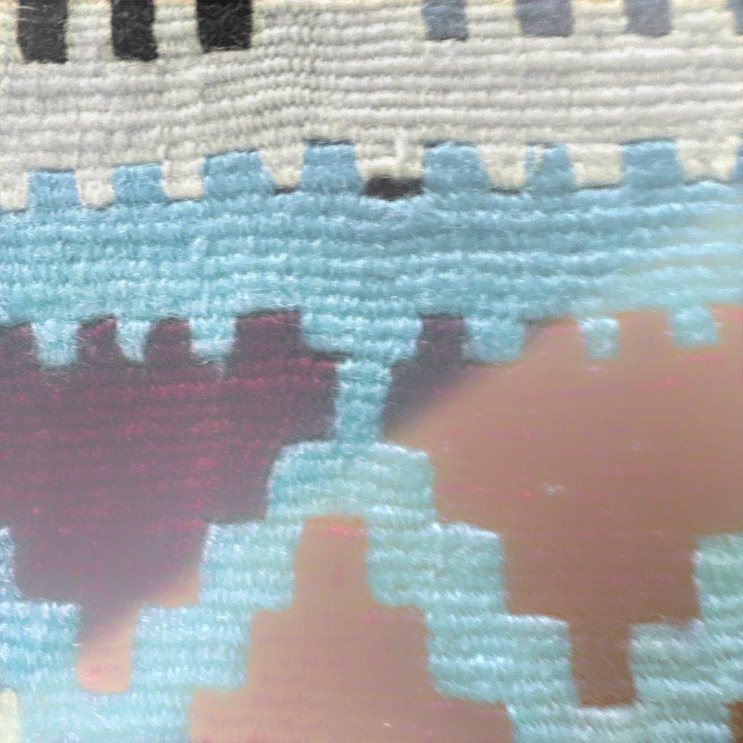 幾何学模様のキリムラグ