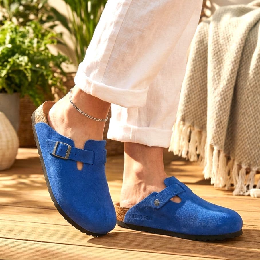 BIRKENSTOCK【美品】39 ボストン　ブルー　クロッグ　サンダル　サボ