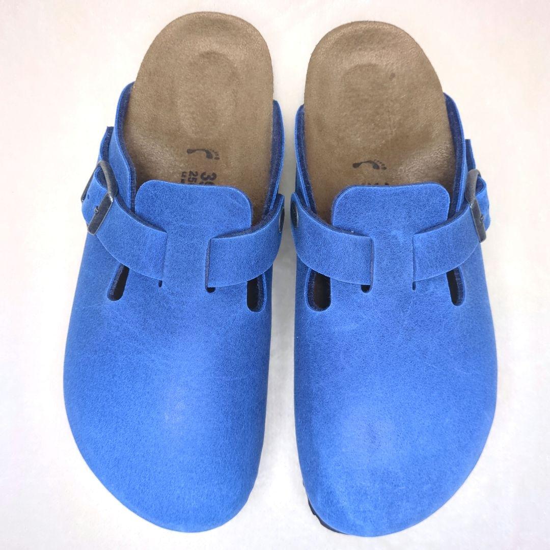 BIRKENSTOCK【美品】39 ボストン　ブルー　クロッグ　サンダル　サボ
