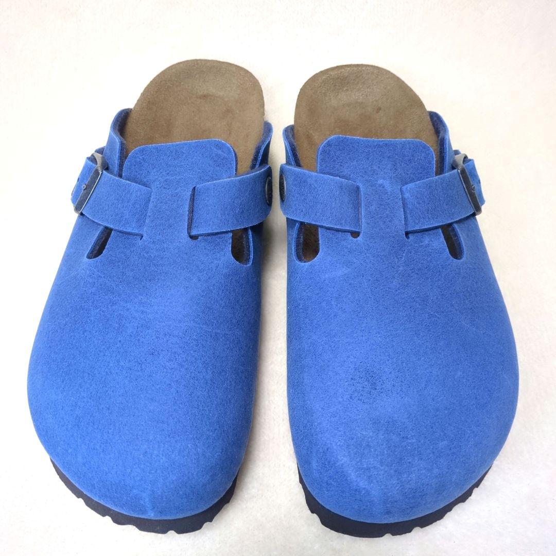 BIRKENSTOCK【美品】39 ボストン　ブルー　クロッグ　サンダル　サボ