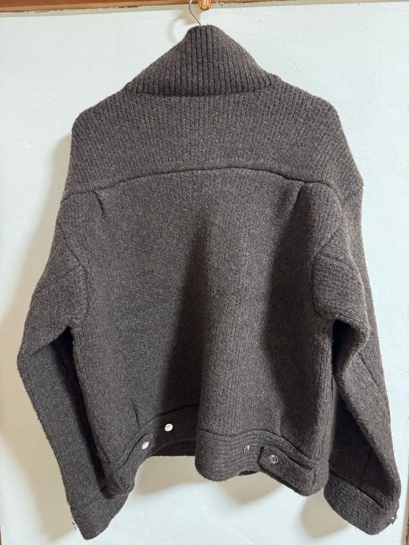 ンニット NKNIT KNIT blouson ニット／茶2