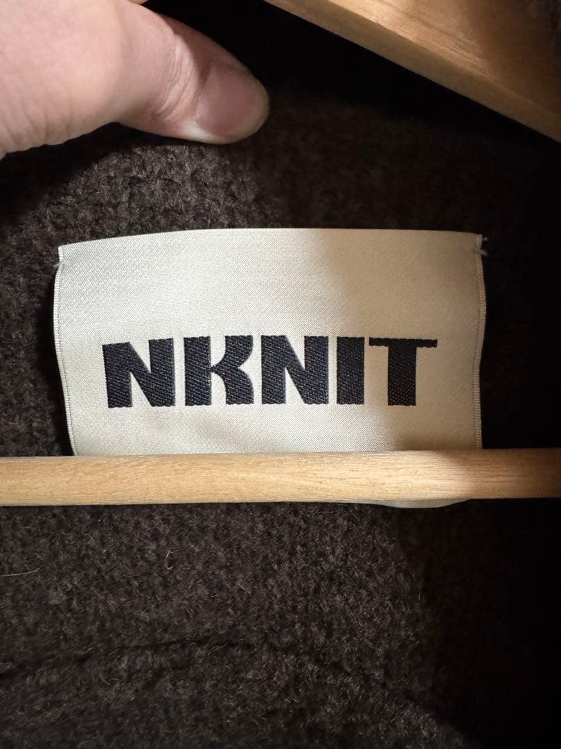ンニット NKNIT KNIT blouson ニット／茶2