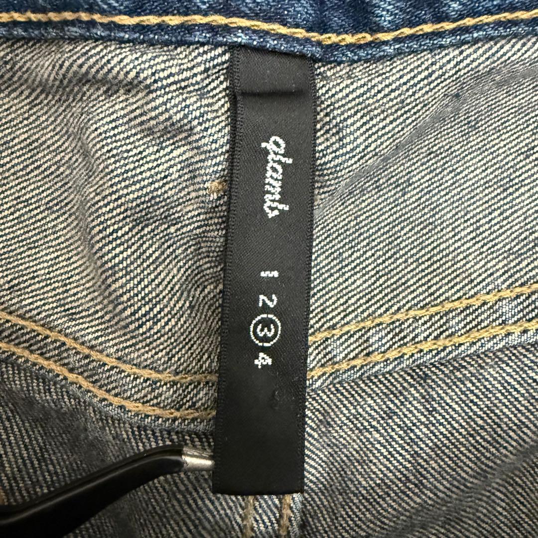 glamb グラム サルエルパンツ ダメージ加工 インディゴ L.