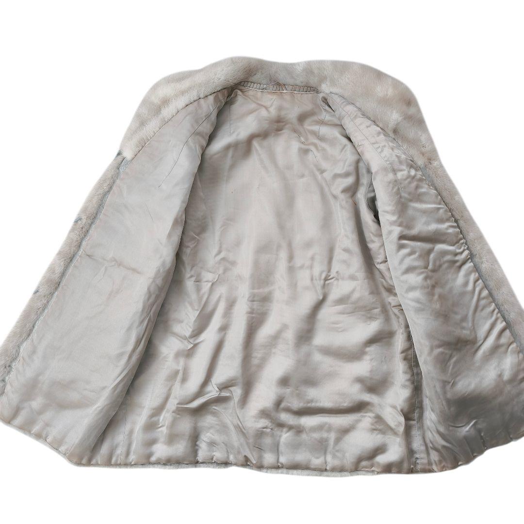 【美品 高級◎】総丈71 毛皮 ミンク ファーコート L 極暖 ゆったり