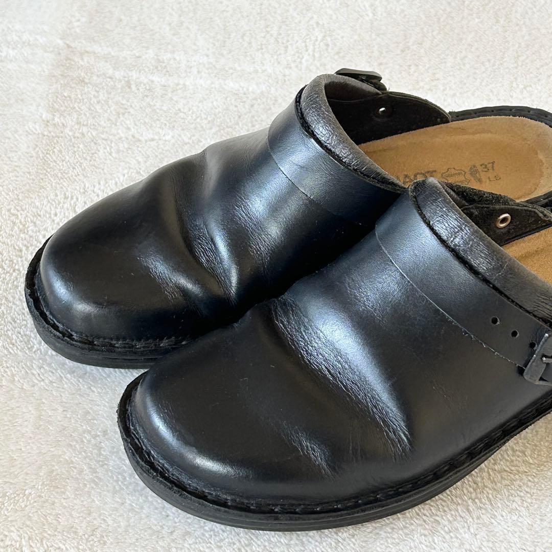 希少　ナオト　アイリス　マットブラック　サポ　レザーサンダル　コンフォート　37