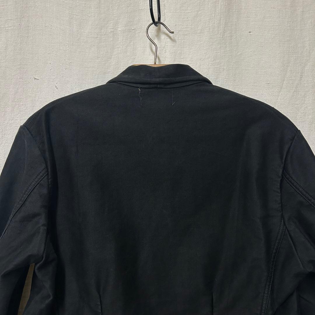 VETEMENTS BEAL JOB ブラックモールスキンラペルジャケット