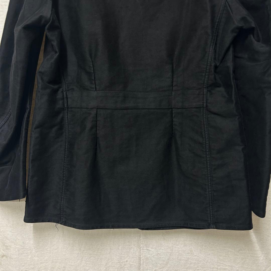 VETEMENTS BEAL JOB ブラックモールスキンラペルジャケット