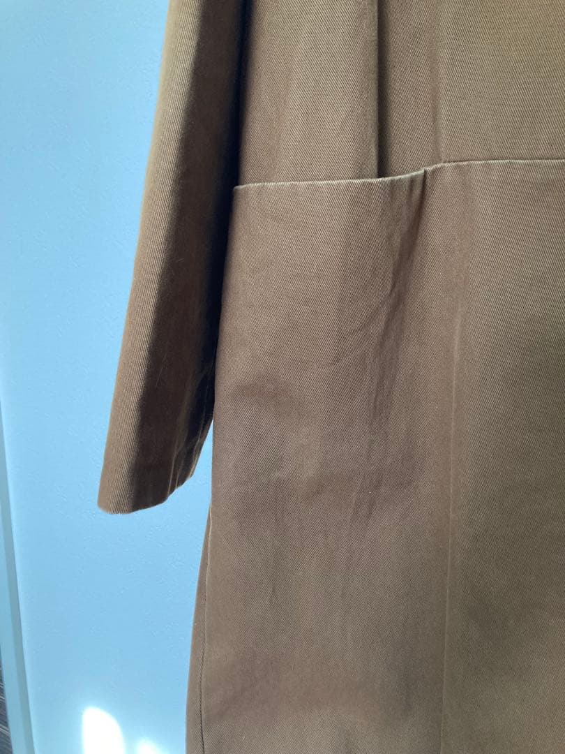 a.b apuntob ブラウン ノーカラー　コットン　ジャケットコート