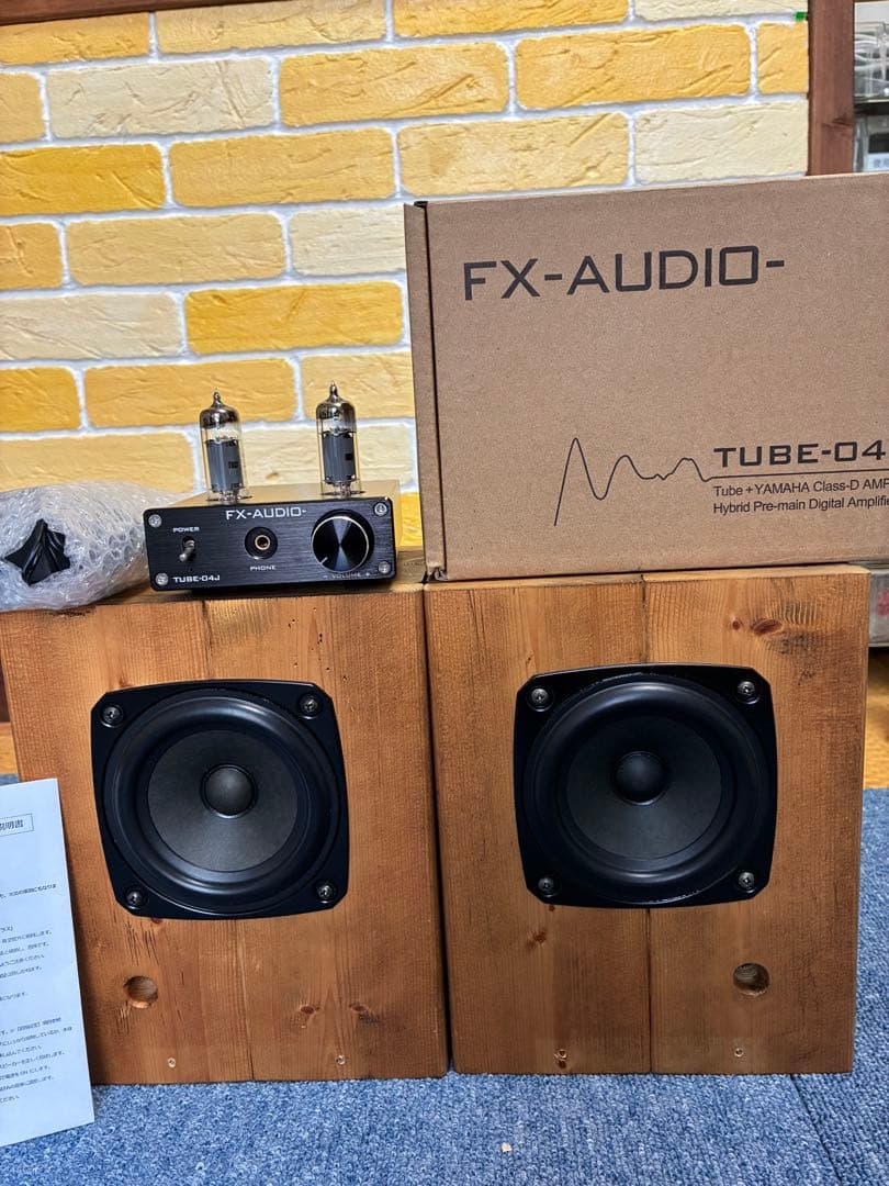 FX-AUDIO TUBE-04J 真空管アンプ fostexスピーカーセット