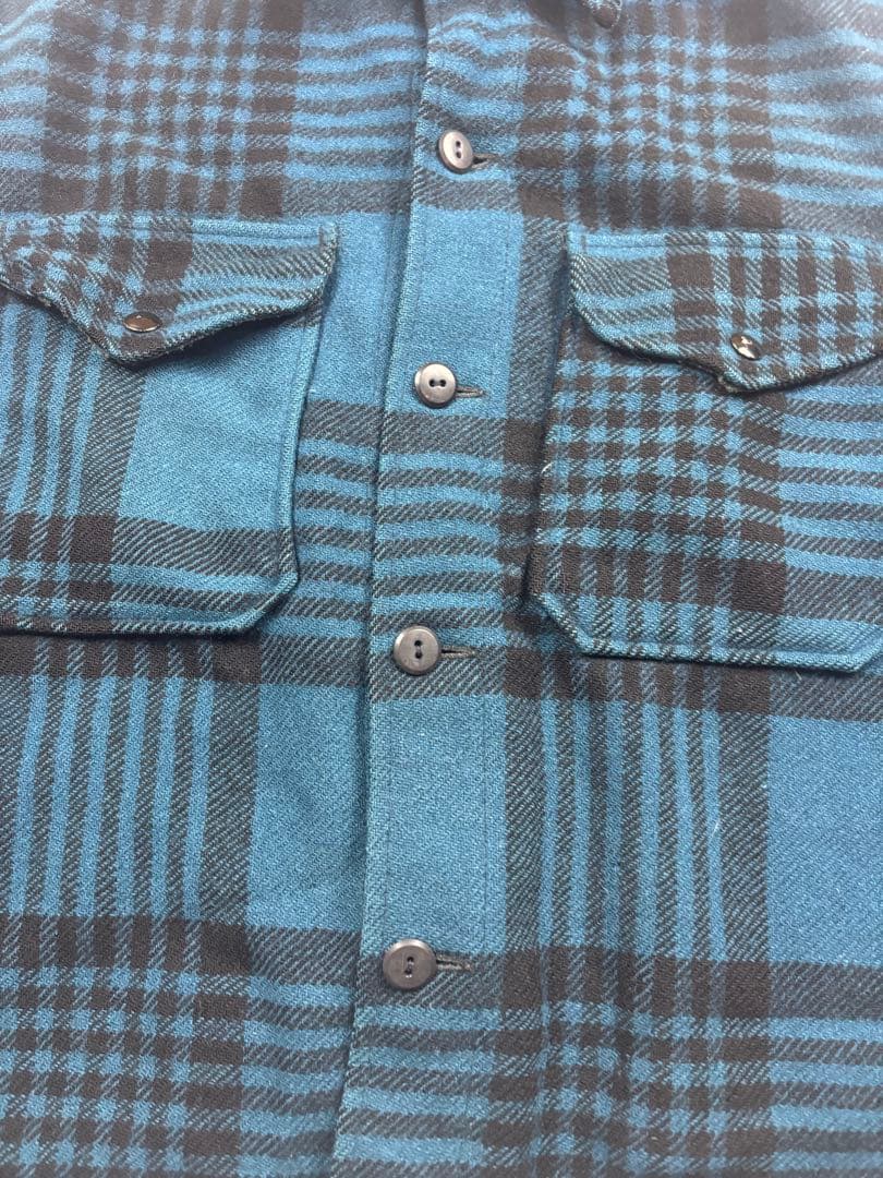 70s USA製 ペンドルトン オンブレ CPO シャツ ジャケット シャドー