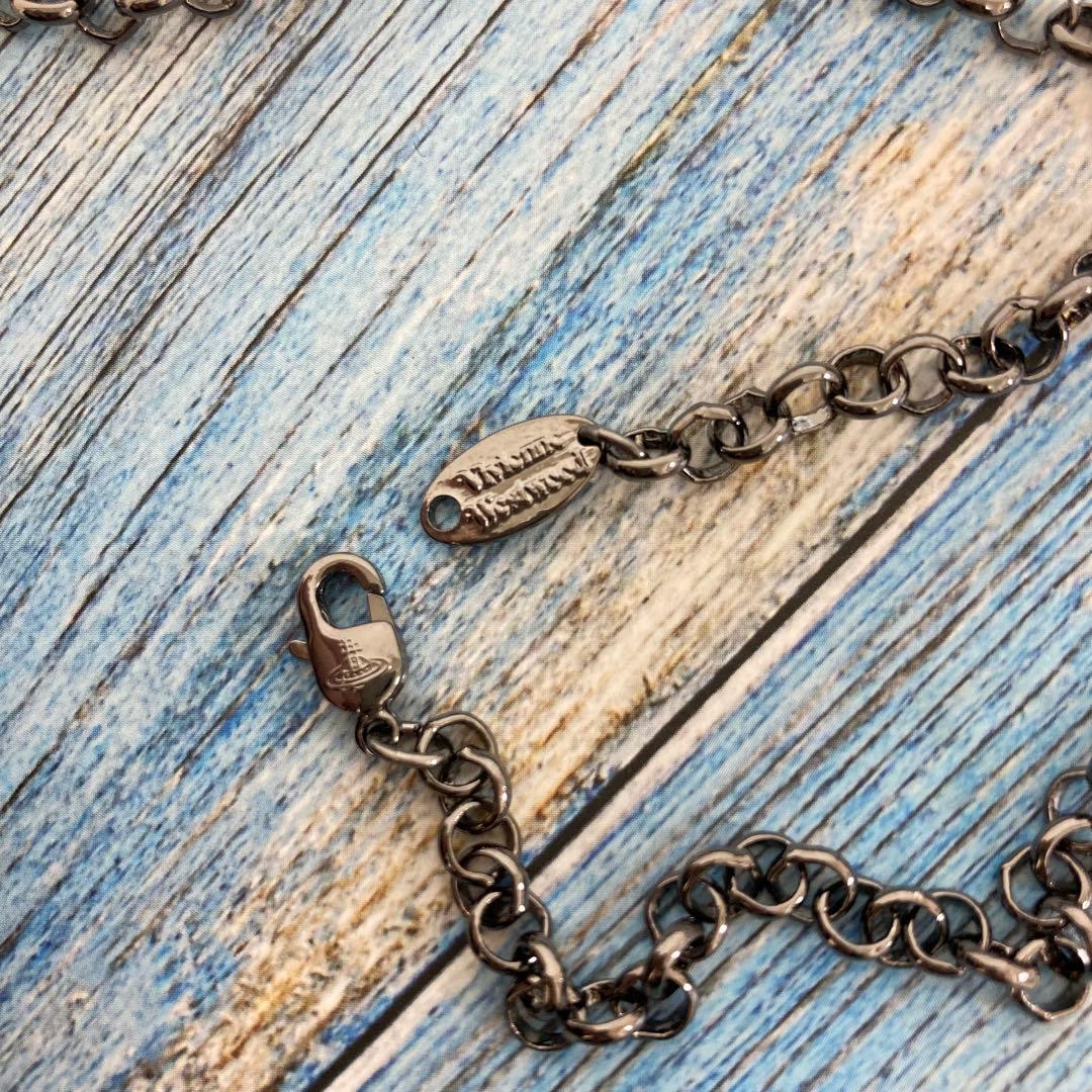 Vivienne Westwood｜ミディアムオーブネックレス　ガンメタ×濃紫