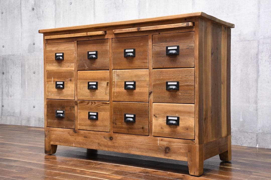 DLK108 ノットアンティークス グラム チェスト 4列3段 オールドウッド