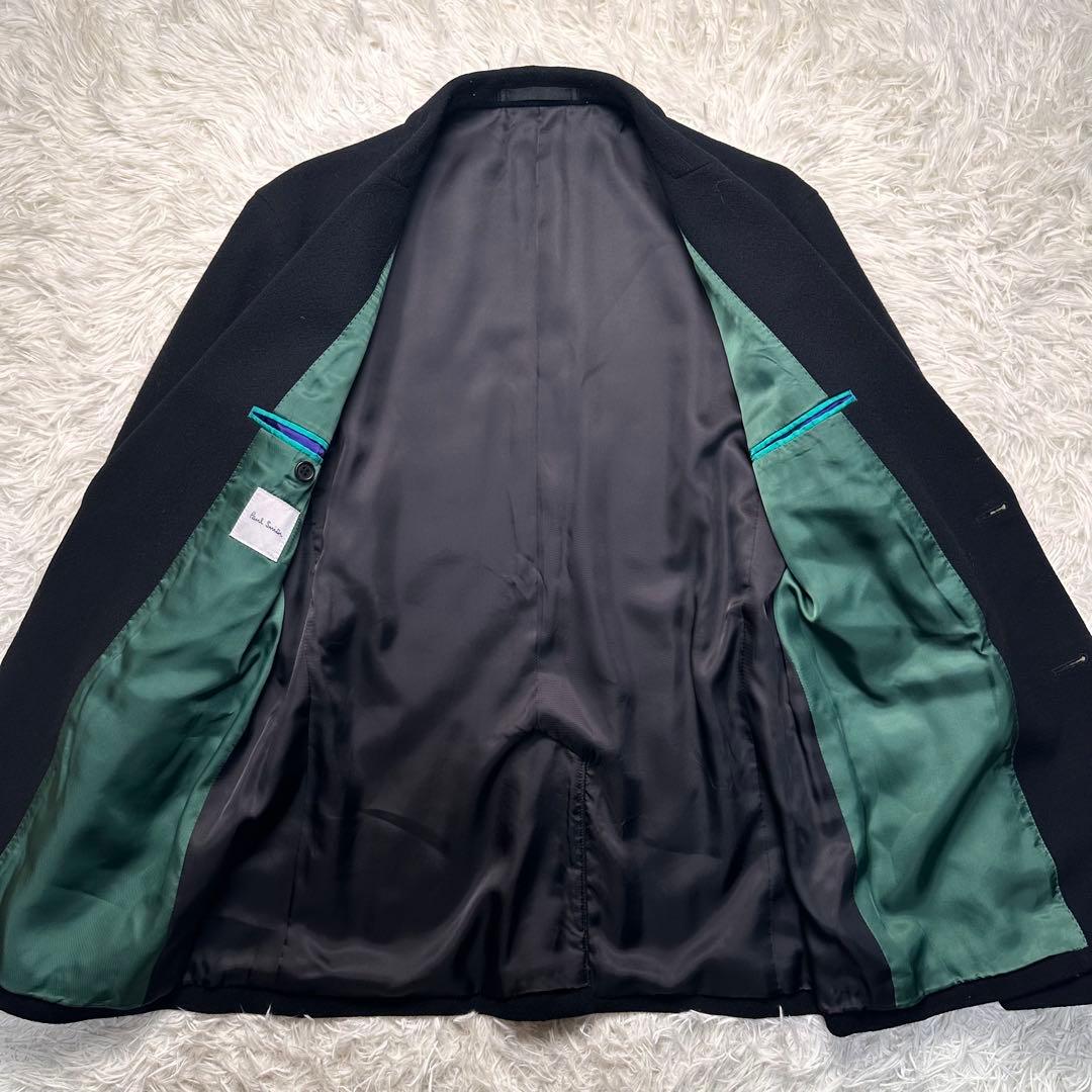 未使用級 現行 ポールスミス セットアップ 黒 総裏 L 秋 冬