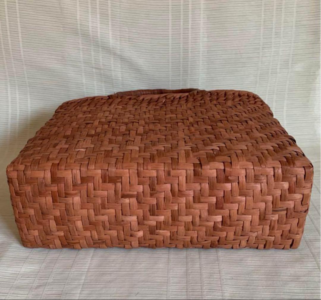 新入荷 新品 未使用品　長野産　職人手編み　網代編み　山葡萄籠バッグ