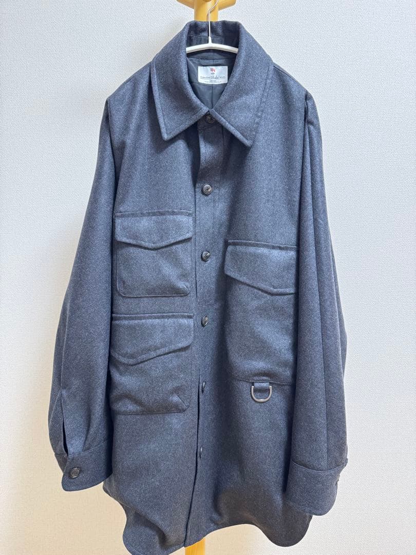 MBハイエンド尾州ウール60/2 WORSTED WOOL ダブルメルトンコート