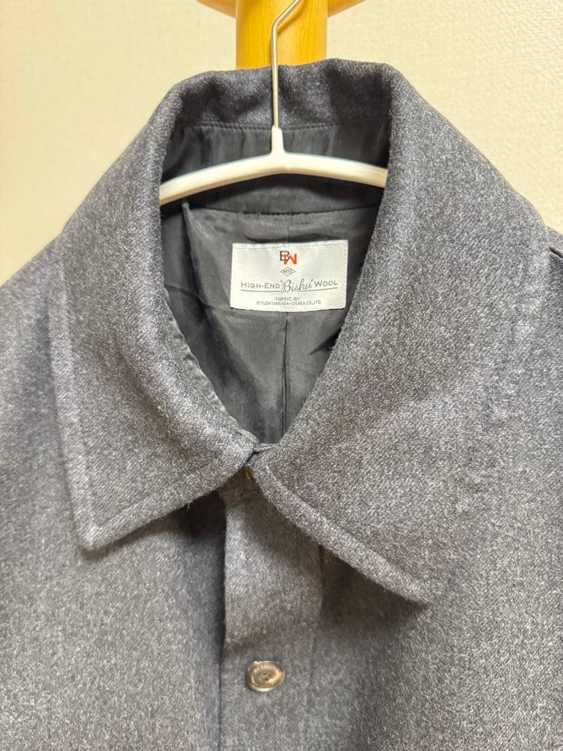 MBハイエンド尾州ウール60/2 WORSTED WOOL ダブルメルトンコート