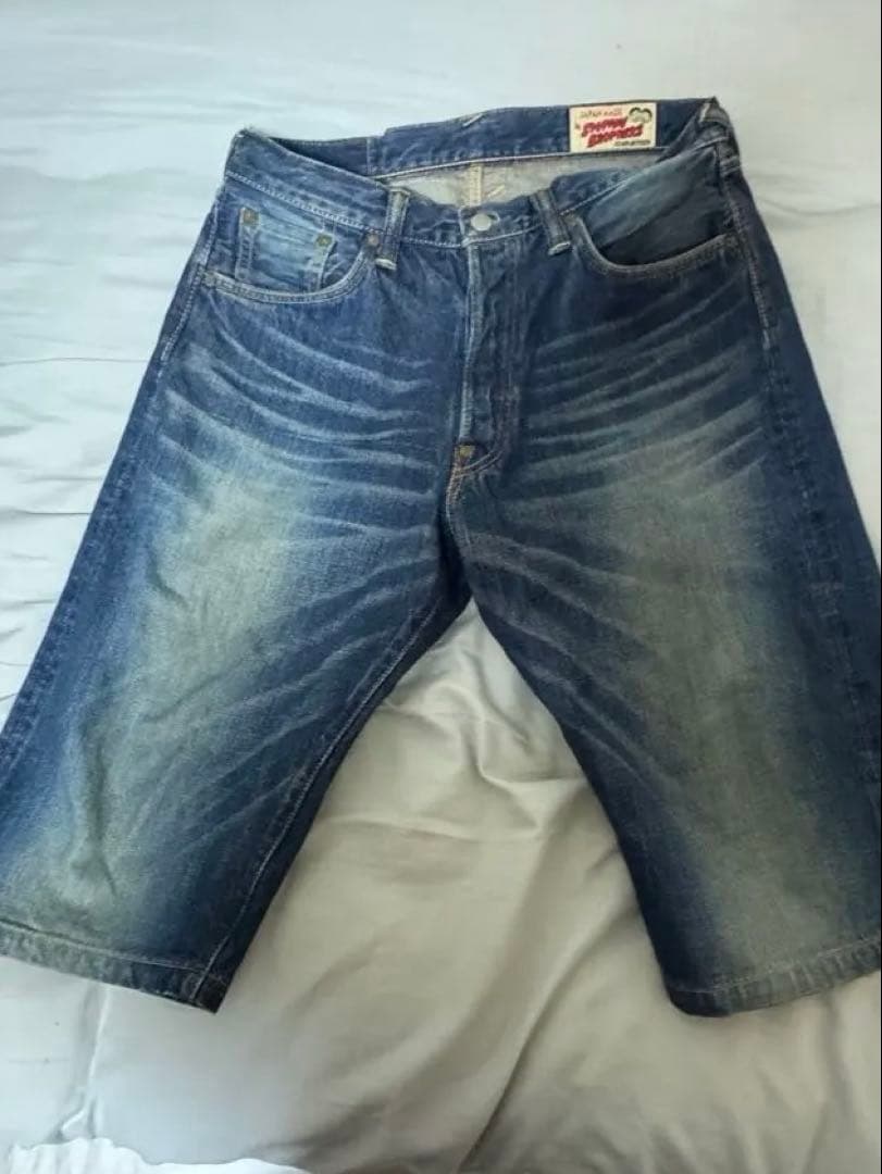 エビス　ピンク　デニムショートパンツ　ビックカモメ