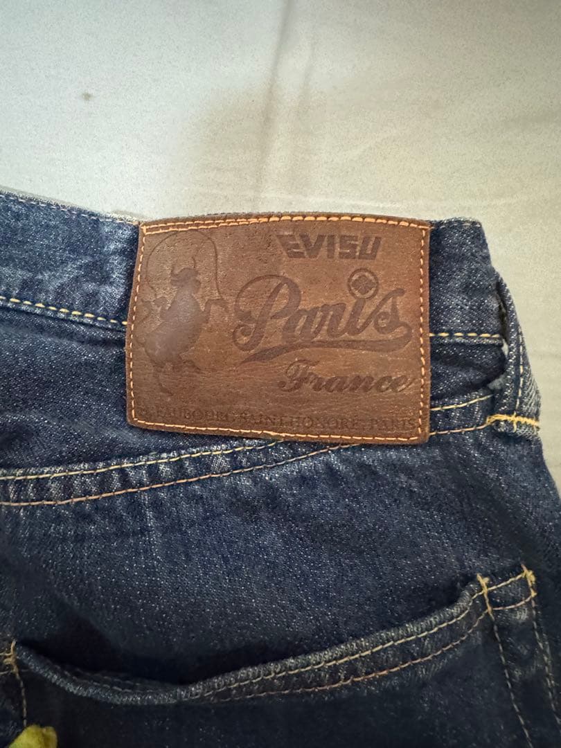 エビス　ピンク　デニムショートパンツ　ビックカモメ