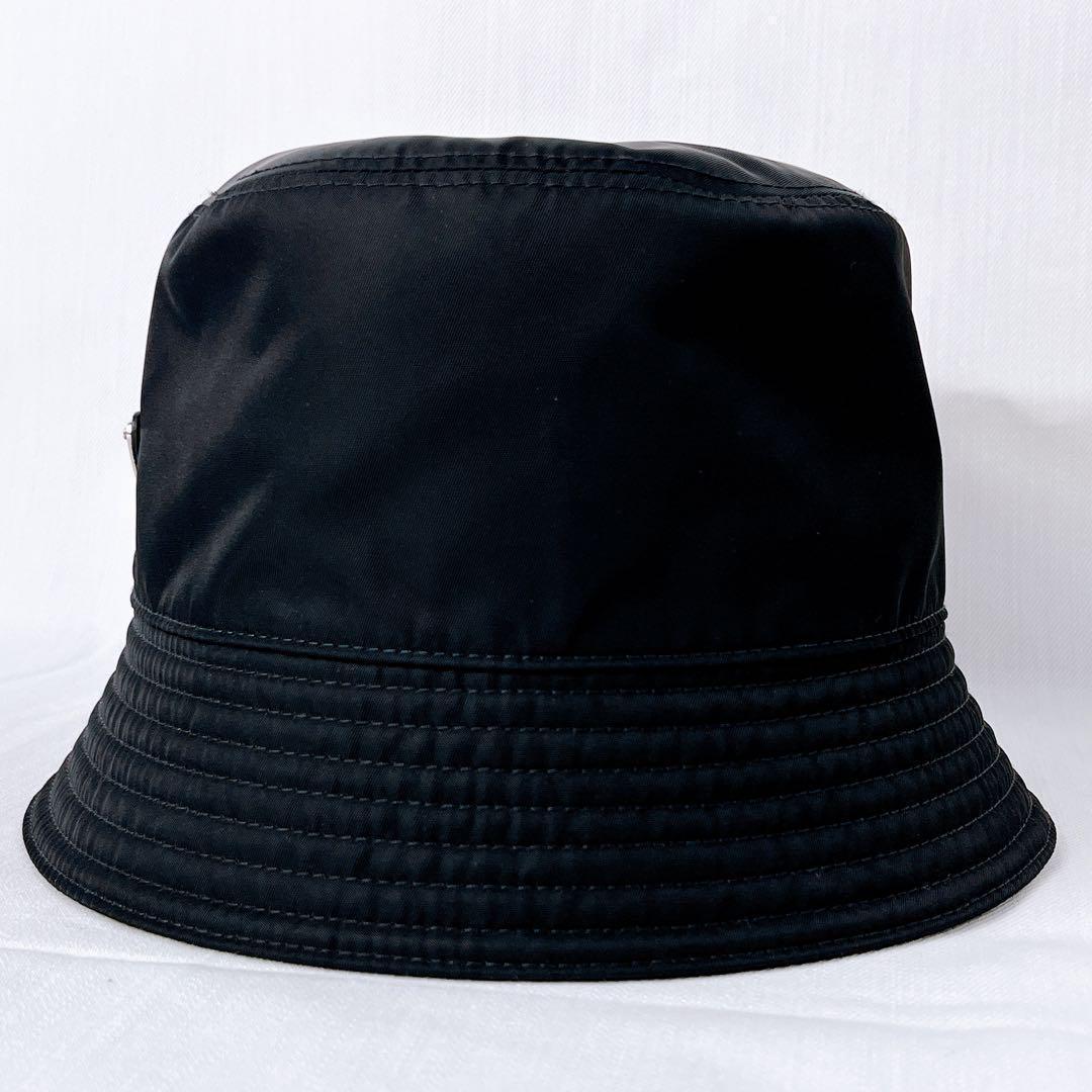 PRADA RE-NYLON バケットハット 黒 M ナイロン RFID/IC有