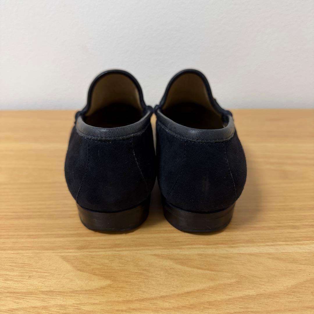 グッチ　ホースビット　ローファー　スエード　ネイビー　8サイズ