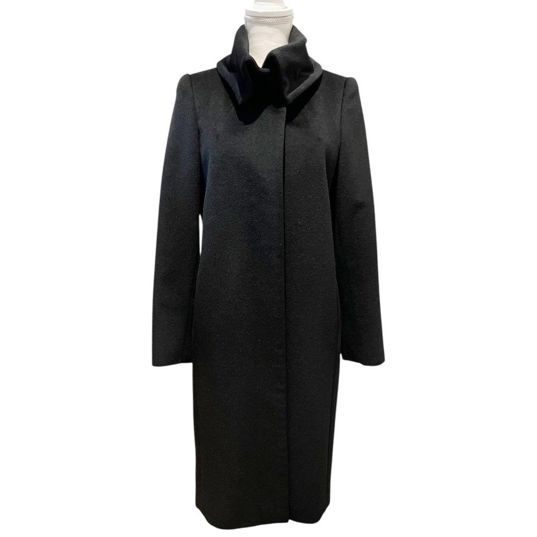 マックスマーラ コート 白タグ ウール アルパカ混　黒 コート　レディース　M