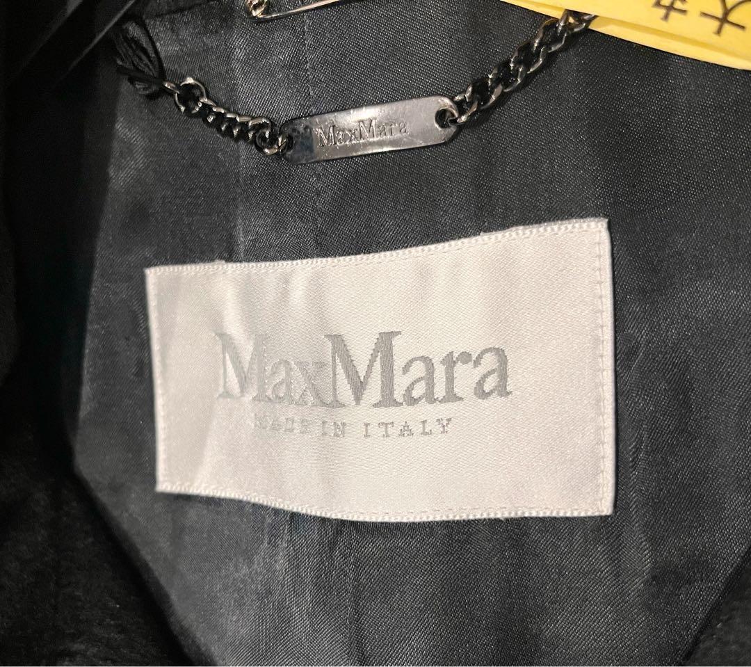 マックスマーラ コート 白タグ ウール アルパカ混　黒 コート　レディース　M