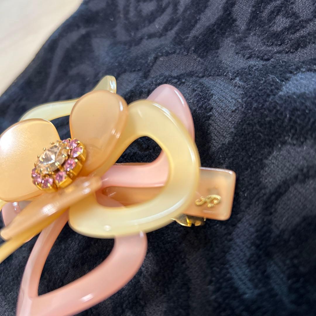 アッカ ピンク&クリーム　バレッタ