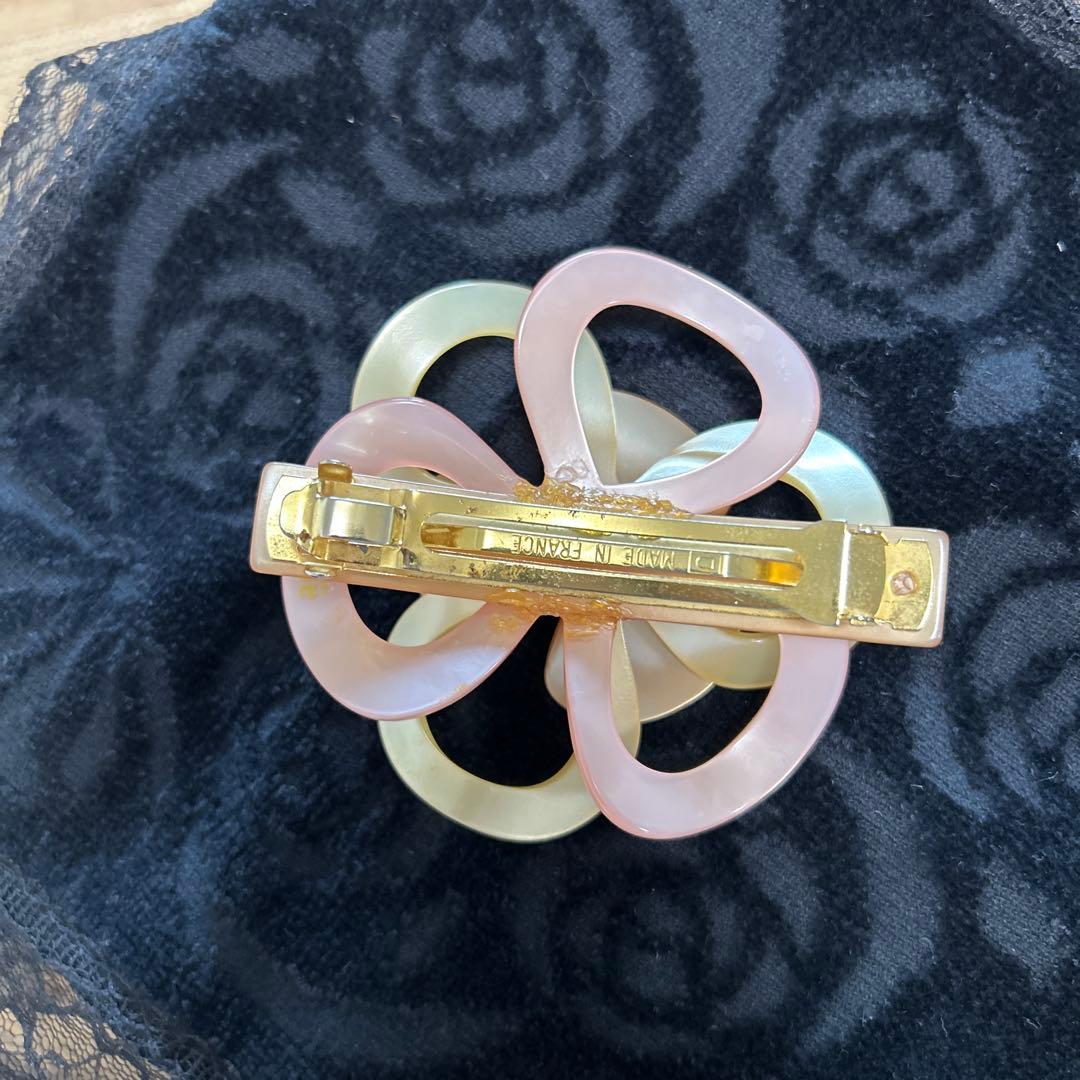 アッカ ピンク&クリーム　バレッタ