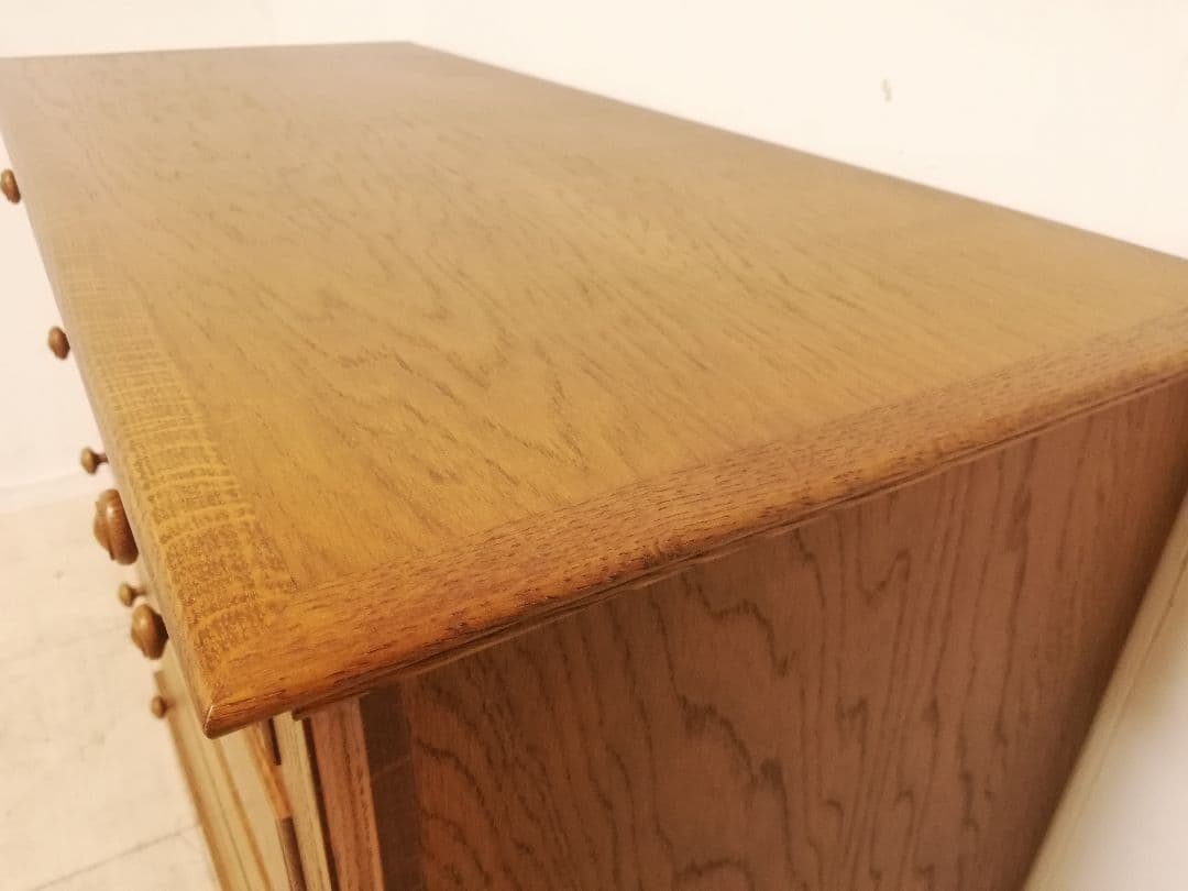 モデルルーム展示品 北海道家具 EZO グレース 高級楢材箪笥 手彫り