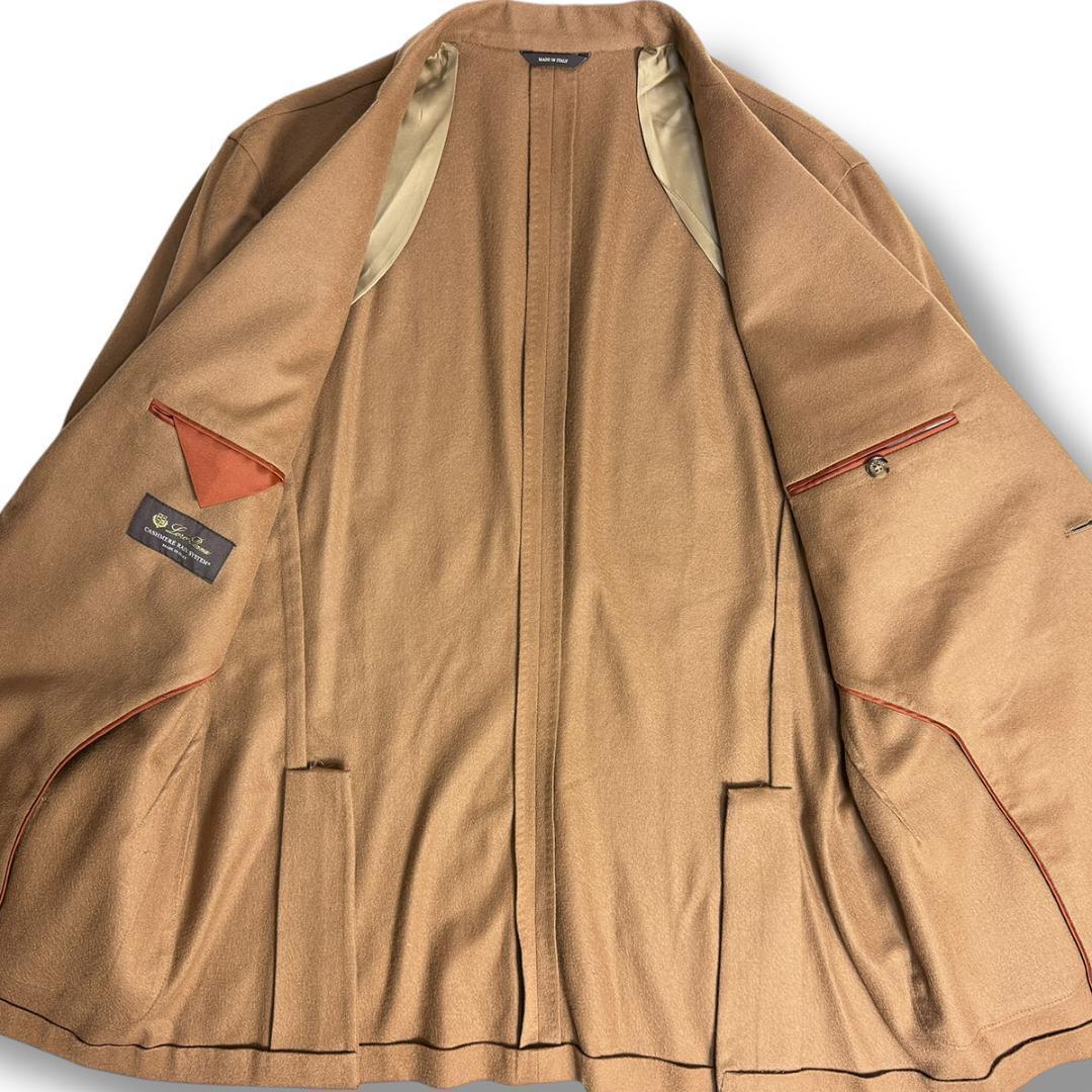 J5153美品 ロロピアーナ 近年モデルカシミヤレインシステムジャケット 52