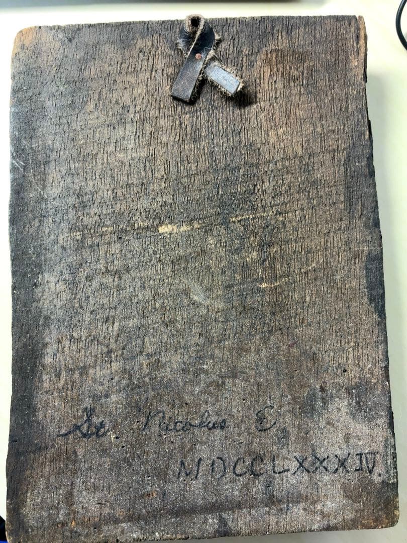 1784 聖ニコラオ　イコン　キリスト教　正教会　サンタクロース　彫刻　像　骨董