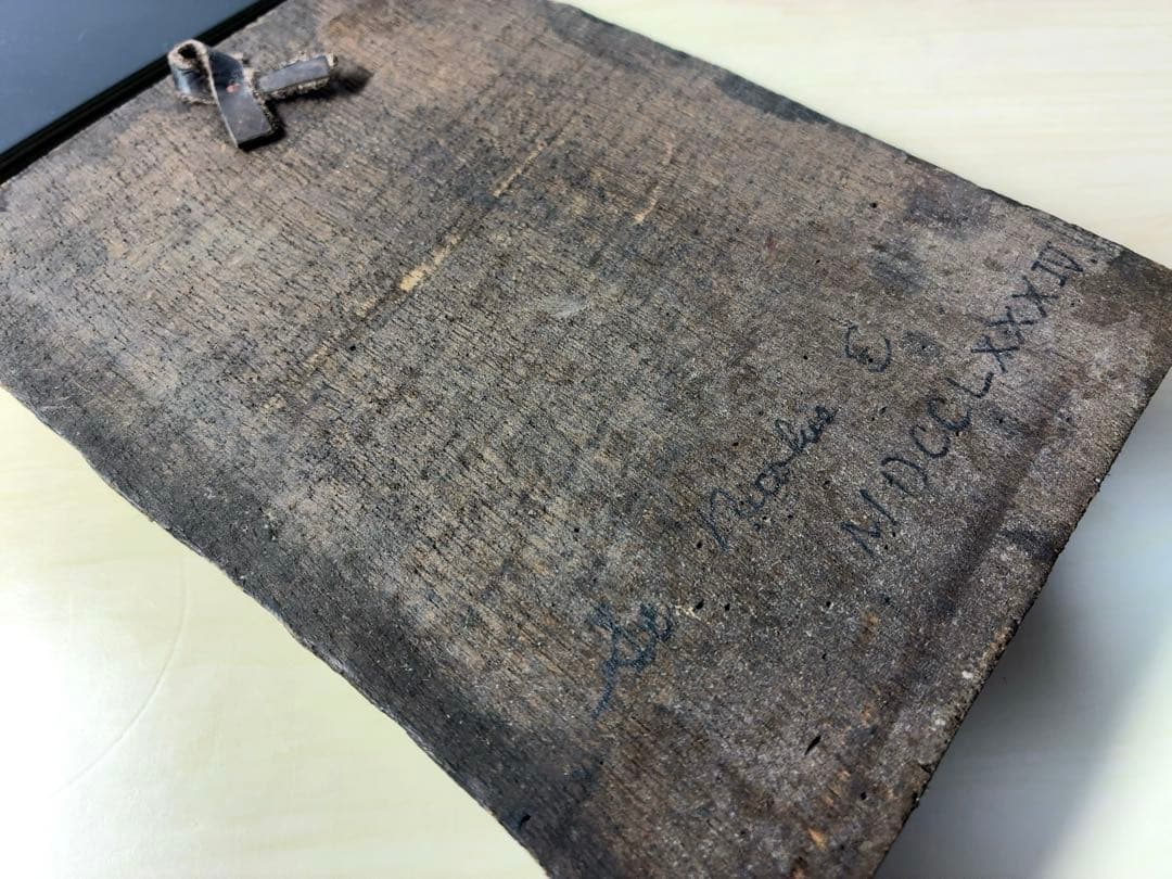 1784 聖ニコラオ　イコン　キリスト教　正教会　サンタクロース　彫刻　像　骨董