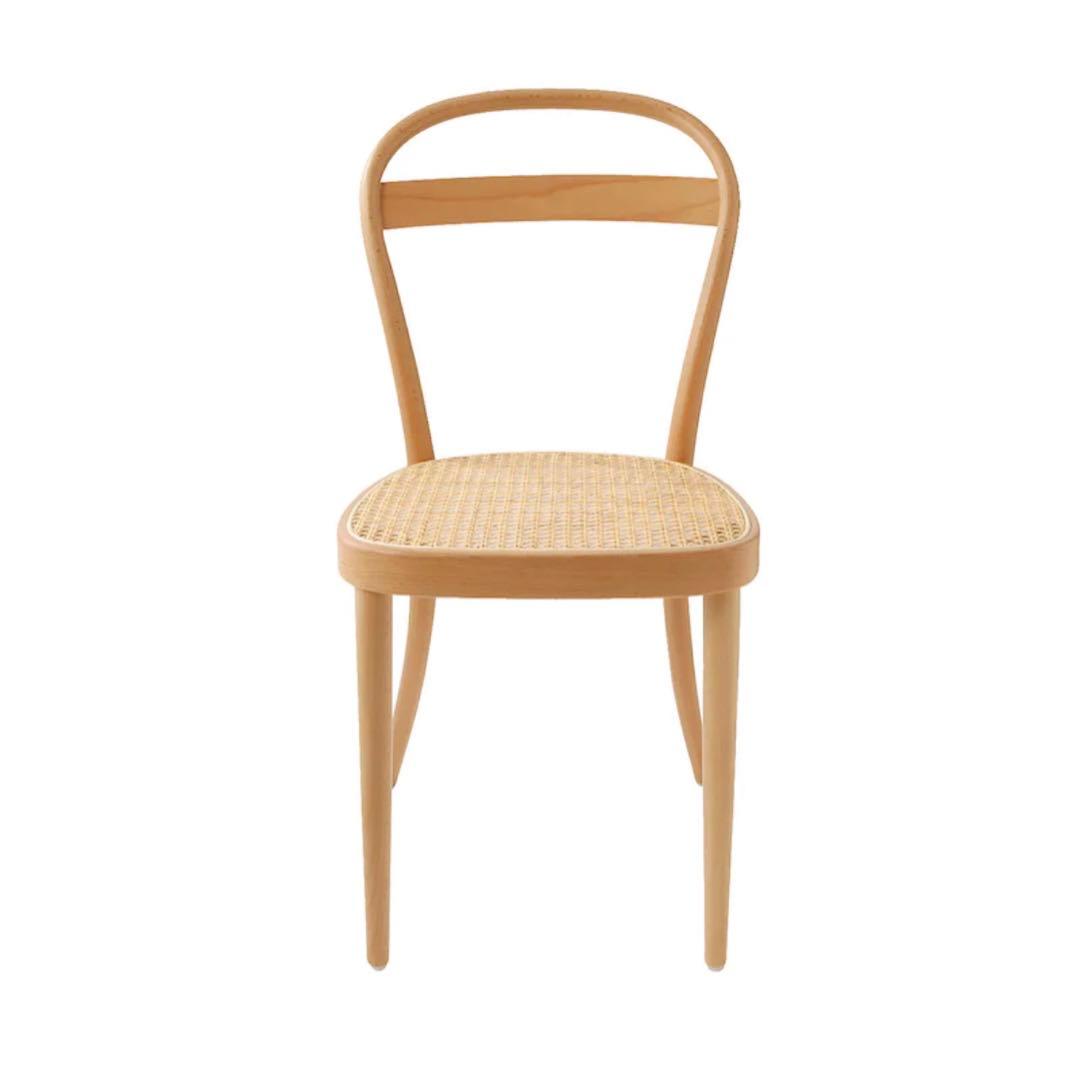 無印　ブナ材曲げ木チェア　藤、ラタン