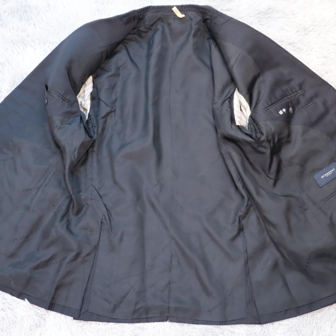 バーバリーロンドン✨セットアップスーツ　ＡＢ６　黒　ストライプ　Burberry