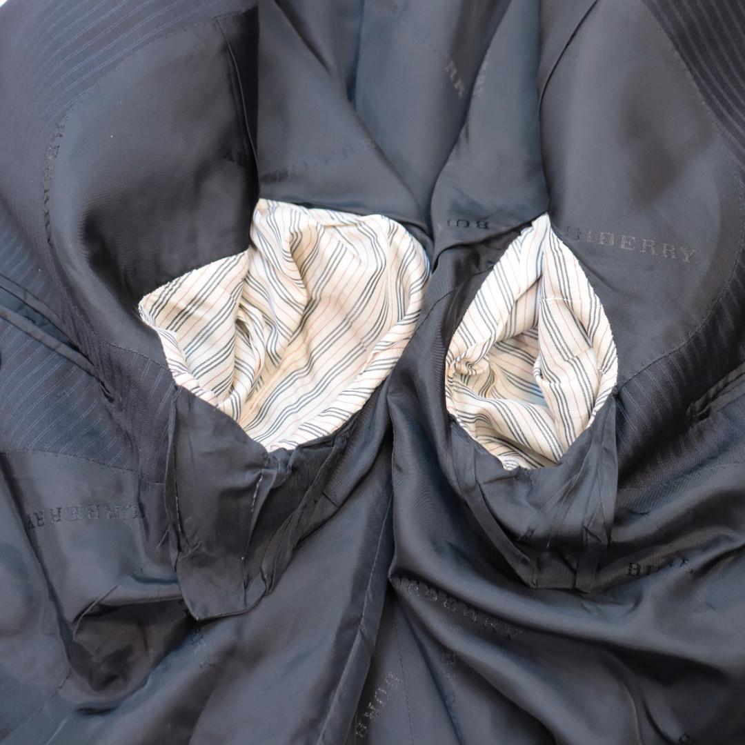 バーバリーロンドン✨セットアップスーツ　ＡＢ６　黒　ストライプ　Burberry