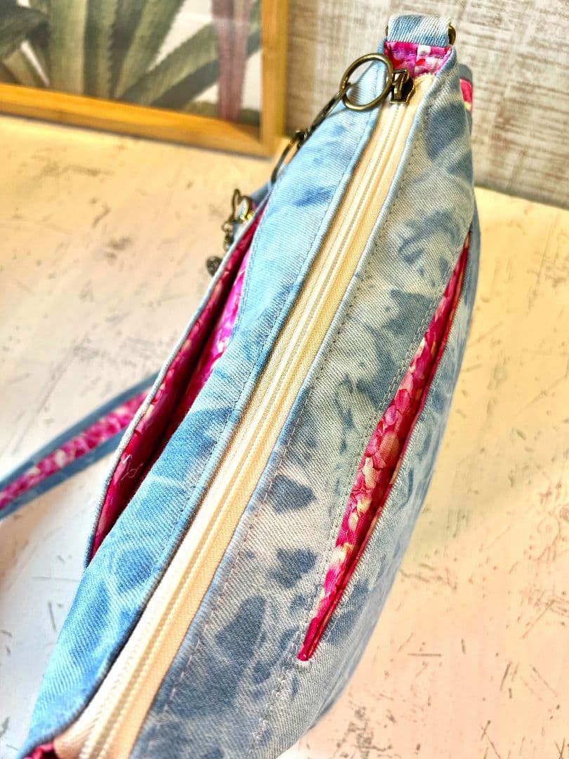 ＊お纏めリクエスト＊SSライトブルーWデニム刺繍のショルダーバッグ♡ケース