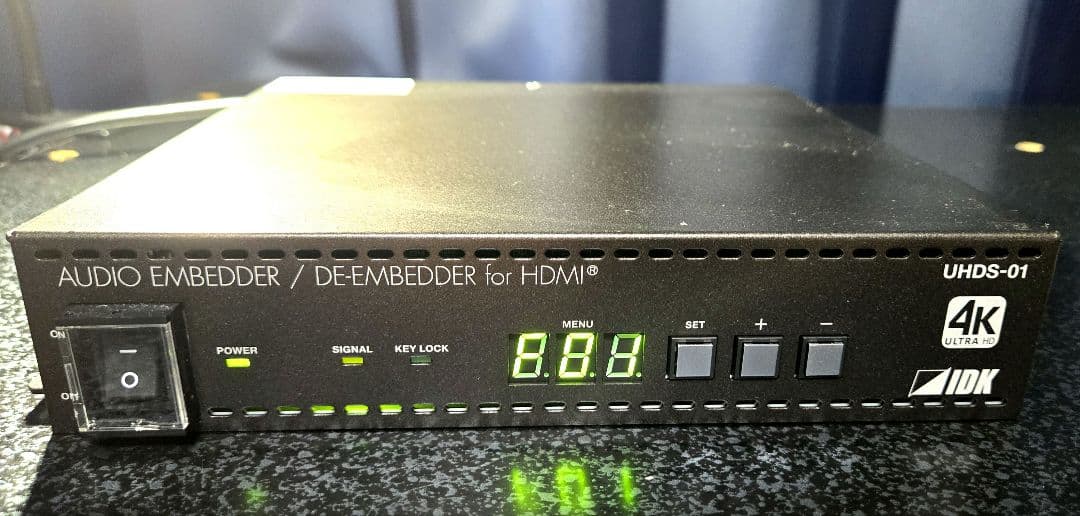 4K@60対応 HDMIオーディオエンベッダー・ディエンベッダー UHDS-01