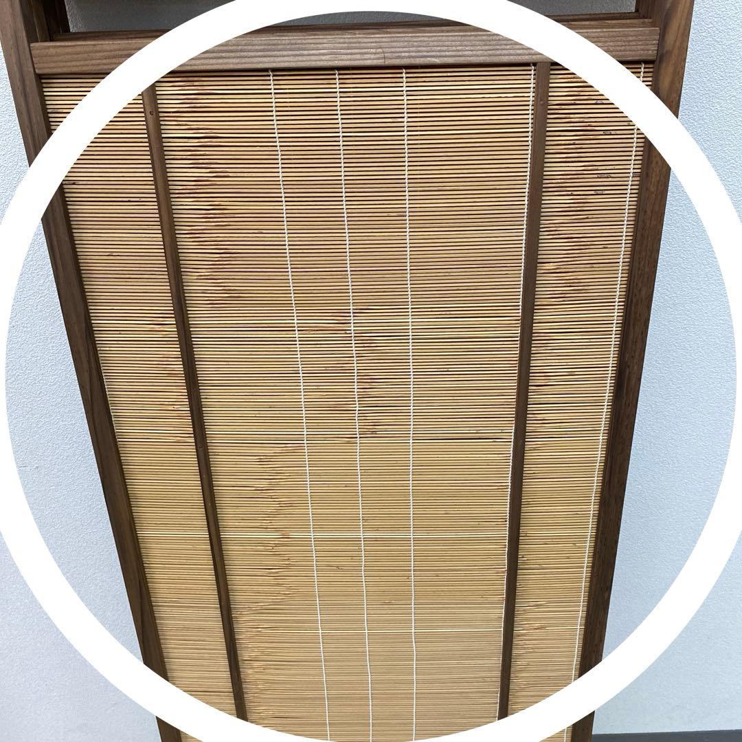 ☆昭和レトロ　和風衝立　間仕切り 簾屏風4連☆