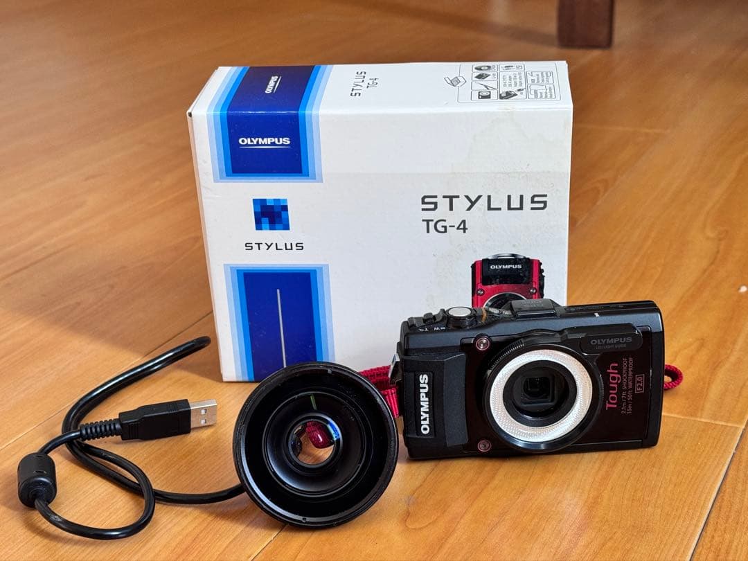 【超格安】オリンパス TG4/LEDガイド/ワイコン（アダプタ付き）セット