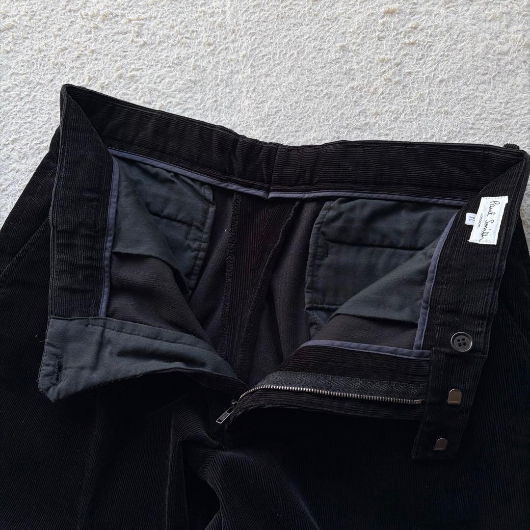 極美品✨ポールスミス スーツ コーデュロイ 裏地マルチストライプ ブラック XL