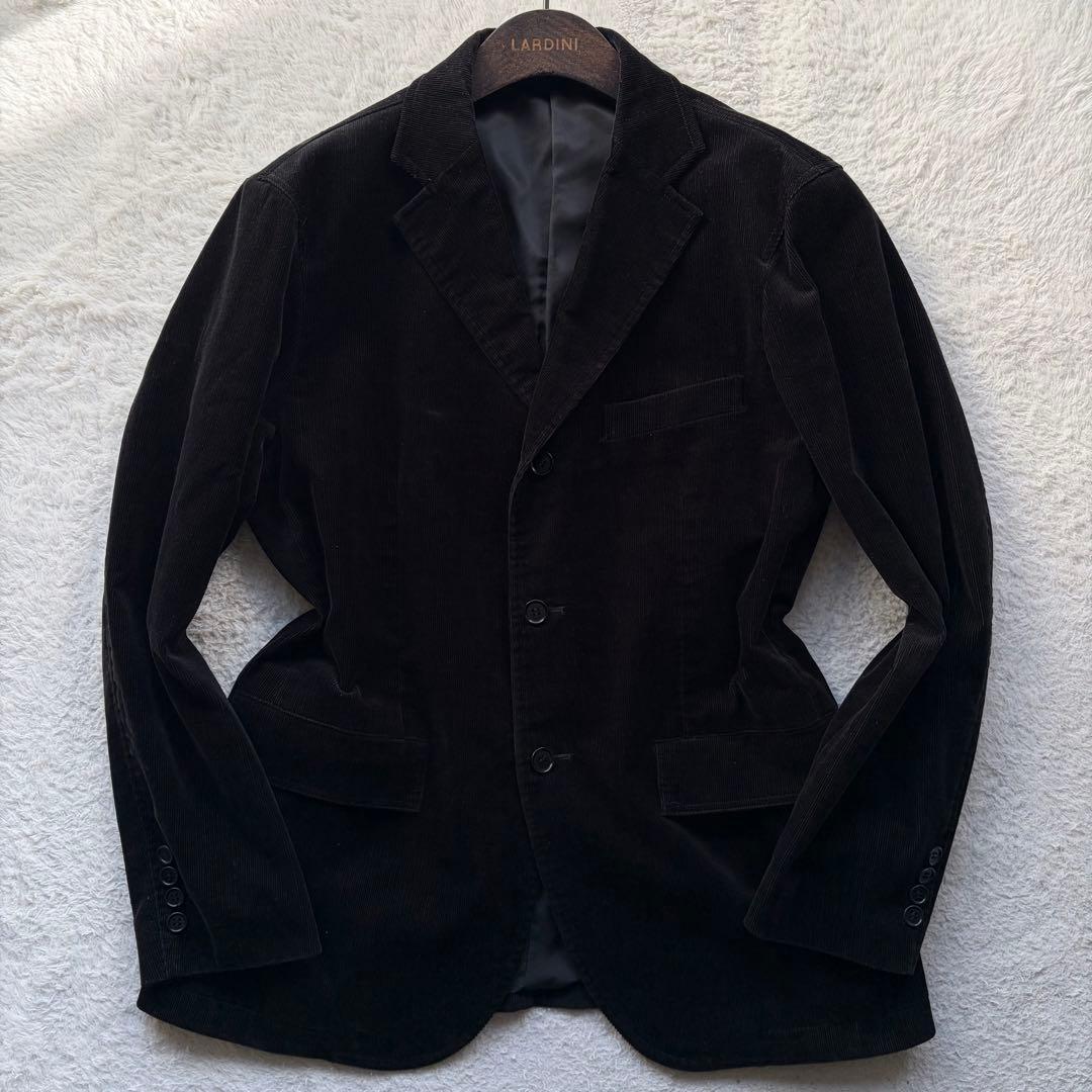 極美品✨ポールスミス スーツ コーデュロイ 裏地マルチストライプ ブラック XL