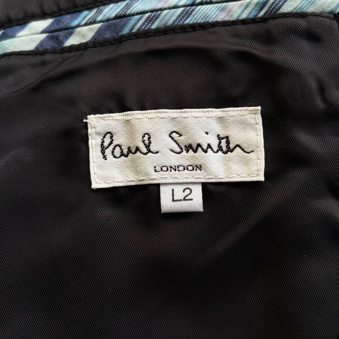 極美品✨ポールスミス スーツ コーデュロイ 裏地マルチストライプ ブラック XL