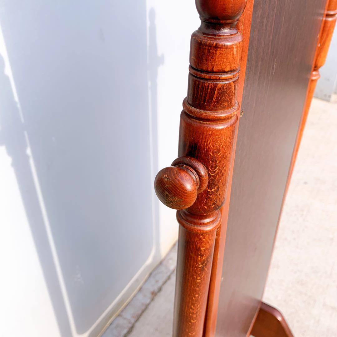 【美品】karimoku カリモク スタンドミラー 150cm ダークブラウン
