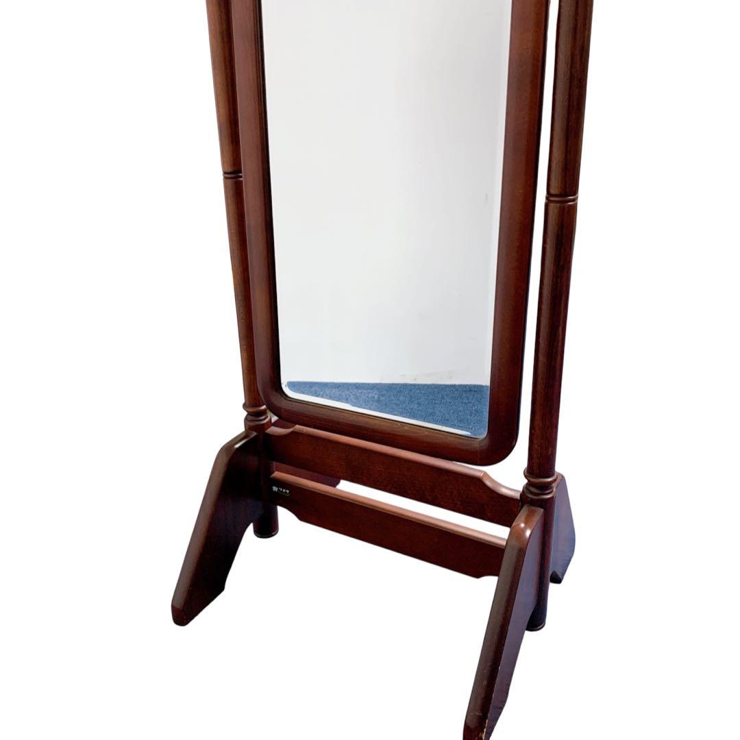 【美品】karimoku カリモク スタンドミラー 150cm ダークブラウン