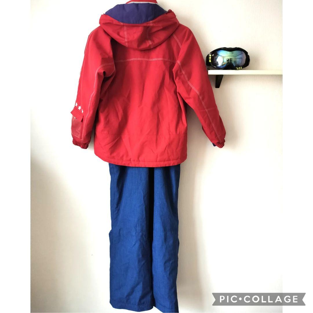 【美品】DESCENTE ジュニア スキーウェア 上下160 星柄 ヒートナビ