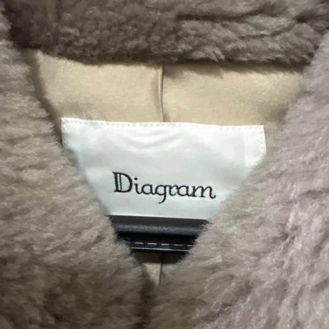 diagram ダイアグラム フェイクファーコート 未使用　38 定価5万超